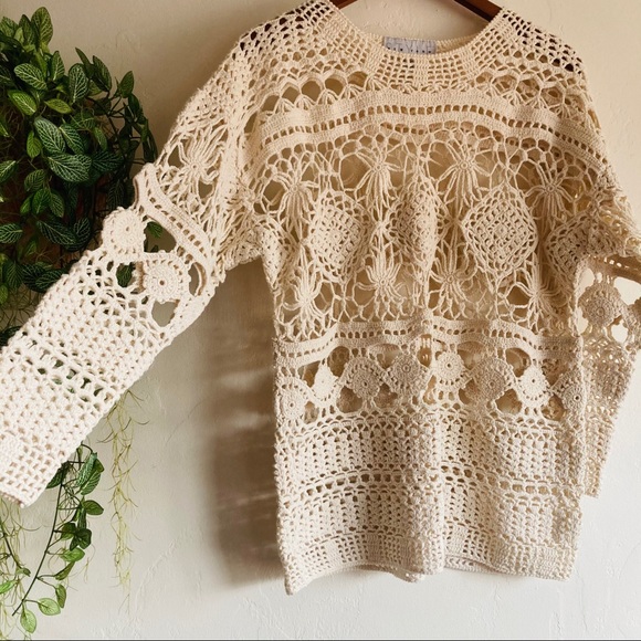 Vintage boho velvet and lace tie up top